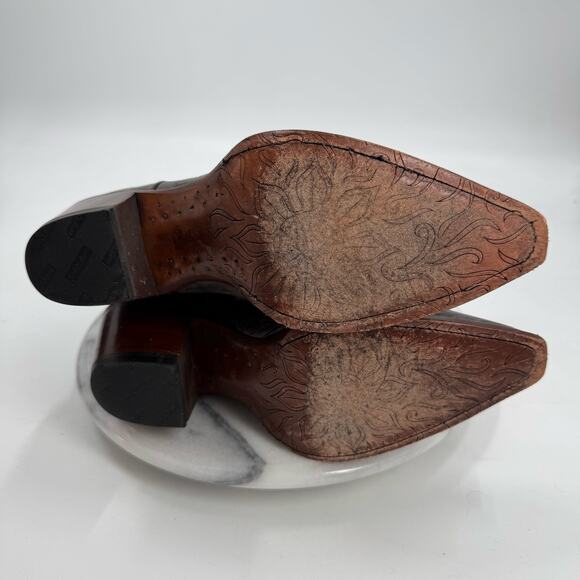 Tony Lama black and red western cowgirl boots - Picture 3 of 6